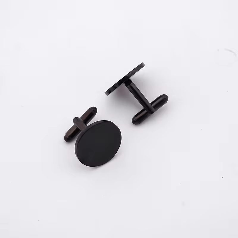 Stainless steel high end quality In stock ready to ship blank classic cufflinks for engraving wholesale to customized - Image 3